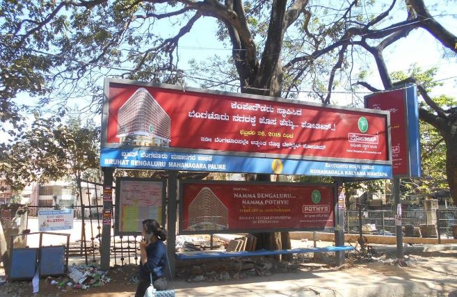 Hoardings rates in Bengaluru, Bus Shelters at Koramangala Bus Stop in Bengaluru, Flex Banner Karnataka